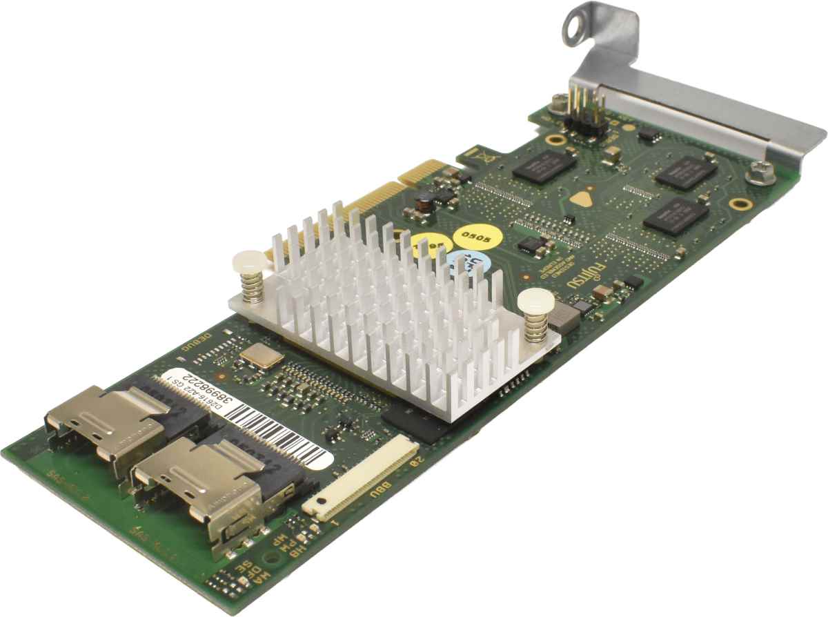 Fujitsu D2616-A22 GS1 6Gb PCle x8 SAS Raid Controller +2x SAS Kabel LP Fujitsu D2616-A22 GS1 6Gb PCle x8 SAS Raid Controller +2x SAS Kabel LP