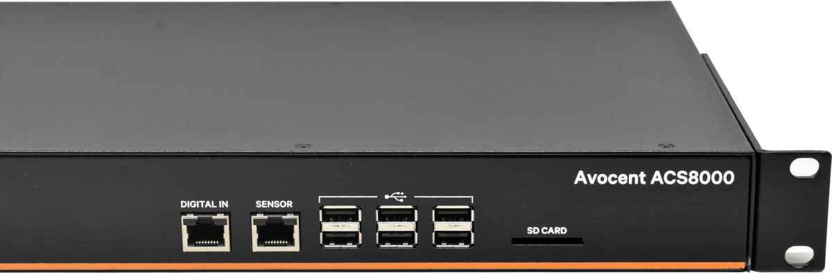 Vertiv Avocent ACS8008DAC 8-Port Advanced Console Server 500-316-502 +Rack Ears