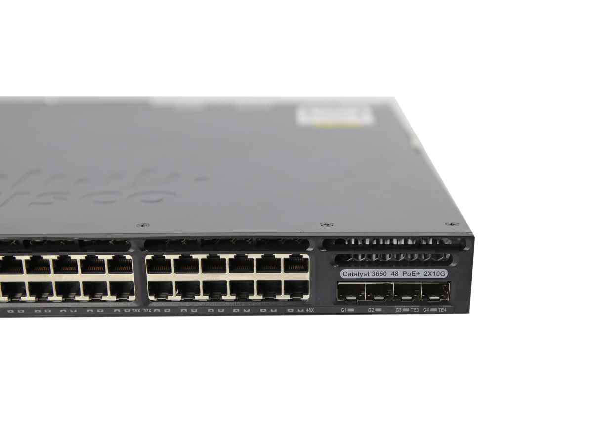 Cisco-Catalyst-WS-C3650-48FD-L-48-Port-RJ-45-PoE-G-003.jpg Cisco Catalyst WS-C3650-48FD-L 48-Port RJ-45 PoE+ GE Switch 2x 1G SFP 2x 10G SFP+