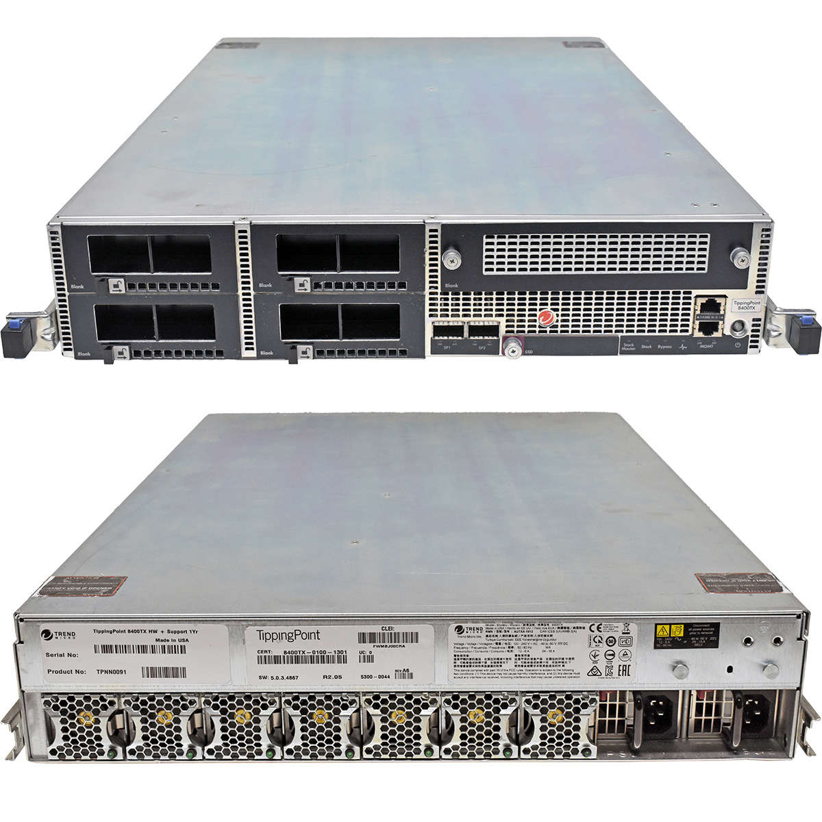 Trend-Micro-TippingPoint-8400TX-TPNN0091-Threat-Pr-005.jpg Trend Micro TippingPoint 8400TX TPNN0091 Threat Protection System 2x PSU