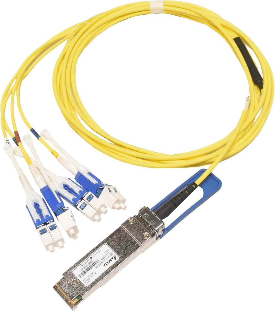 Delta QSFP-100GB4FDRA 2.7m 100G PSM4 QSFP+ auf 4 duplex LC Cable
