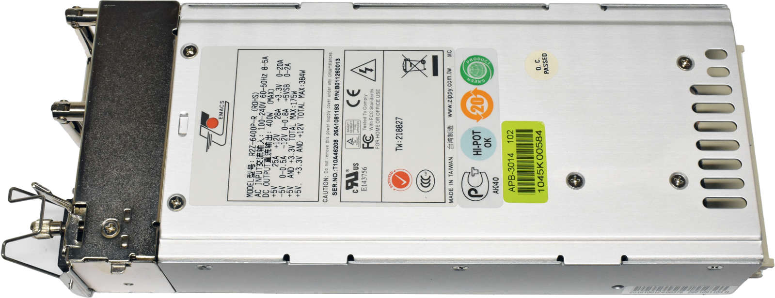 Emacs 400W Netzteil Power Supply R2Z-6400P-R B011260013