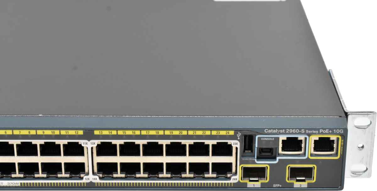 Cisco Catalyst WS-C2960S-24PD-L 24-Port PoE RJ-45 GE Switch 2x SFP+
