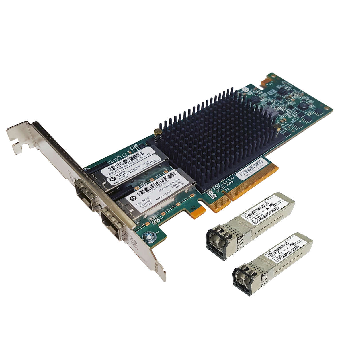 HP 557SFP+ Dual-Port 10G PCIe x8 Server Adapter 788991-001 792834-001 FP 2x GBIC