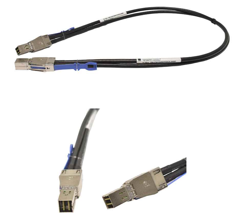 Fujitsu External Mini SAS Kabel SFF-8644 / SFF-8644 0.75m CA72314-0701 10123781-2008LF