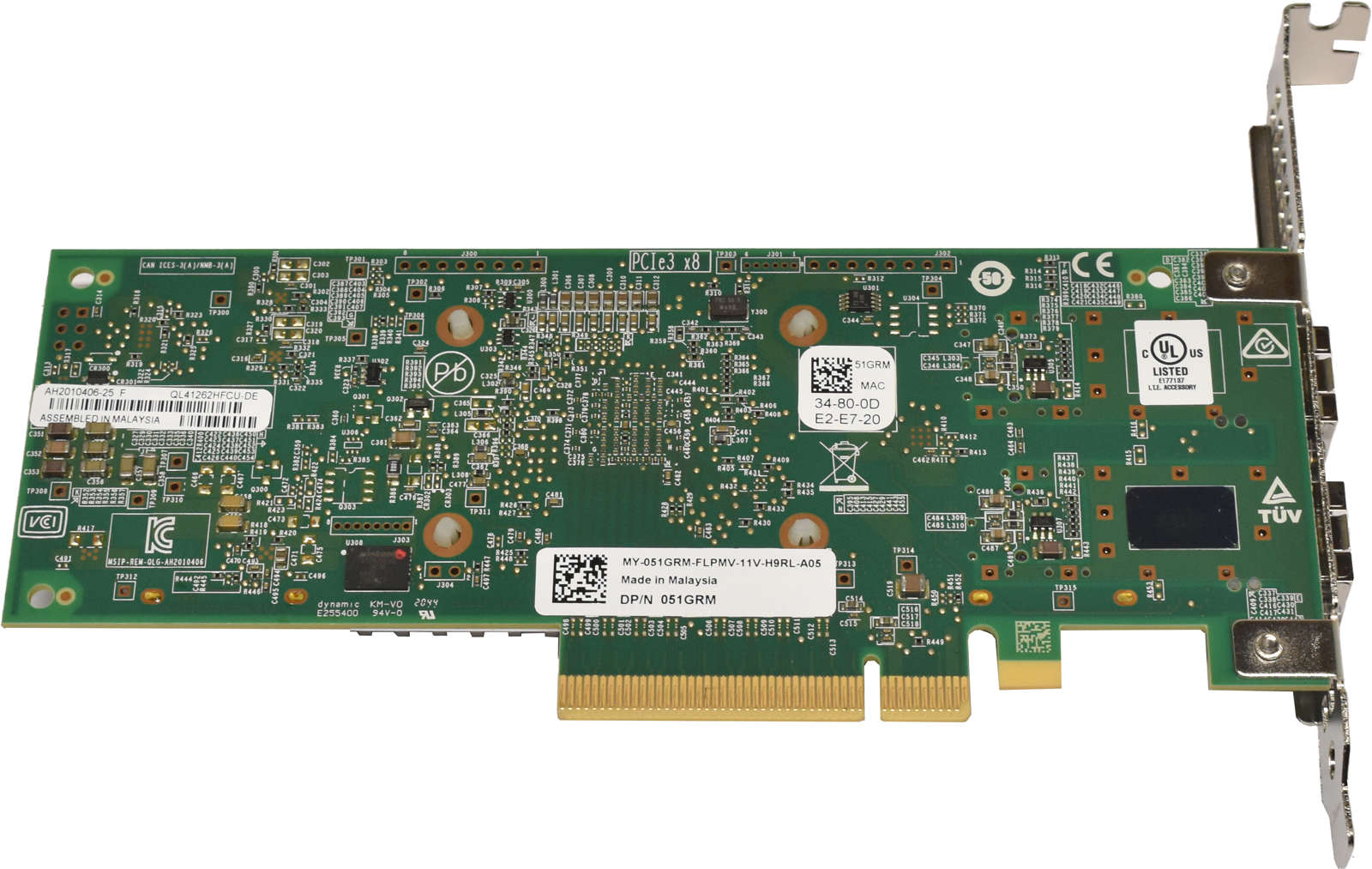 DELL Dual Port 10GbE/25GbE QLogic QL41262 PCI-e x8 051GRM FP