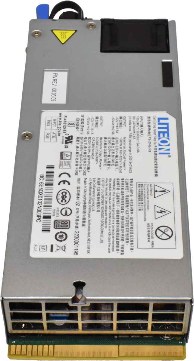 Liteon Power Supply/Netzteil PS-2142-5Q 1400W 80 Plus Platinum für Quanta Liteon Power Supply/Netzteil PS-2142-5Q 1400W 80 Plus Platinum für Quanta