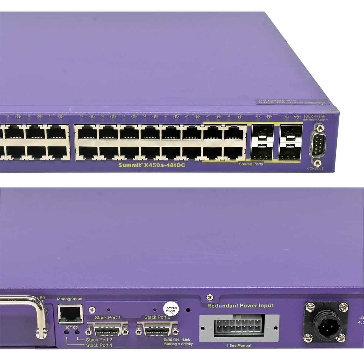 Extreme Summit X450a-48tDC 16165 48-Port RJ-45 GE Switch 4x 1G SFP no PSU Extreme Summit X450a-48tDC 16165 48-Port RJ-45 GE Switch 4x 1G SFP no PSU