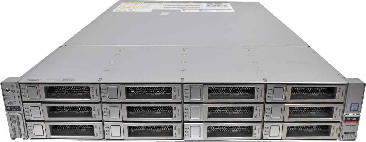 Sun Oracle X8-2L Rack Server no CPU no PC4 RAM 2x HS 12x LFF 3,5 ohne HDD SAS9361-16i