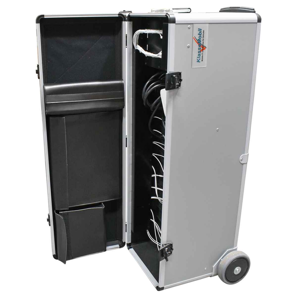 mobile IT Service KlasseMobil S24 Tablet mobile charging station Trolley + Apple AirPort Extreme