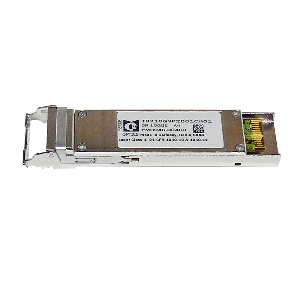 Merge-Optics-TRX10GVP2001CH01-SR-10GbE-XFP-Transce-003.jpg Merge Optics TRX10GVP2001CH01 SR 10GbE XFP Transceiver 300m MMF 850nm
