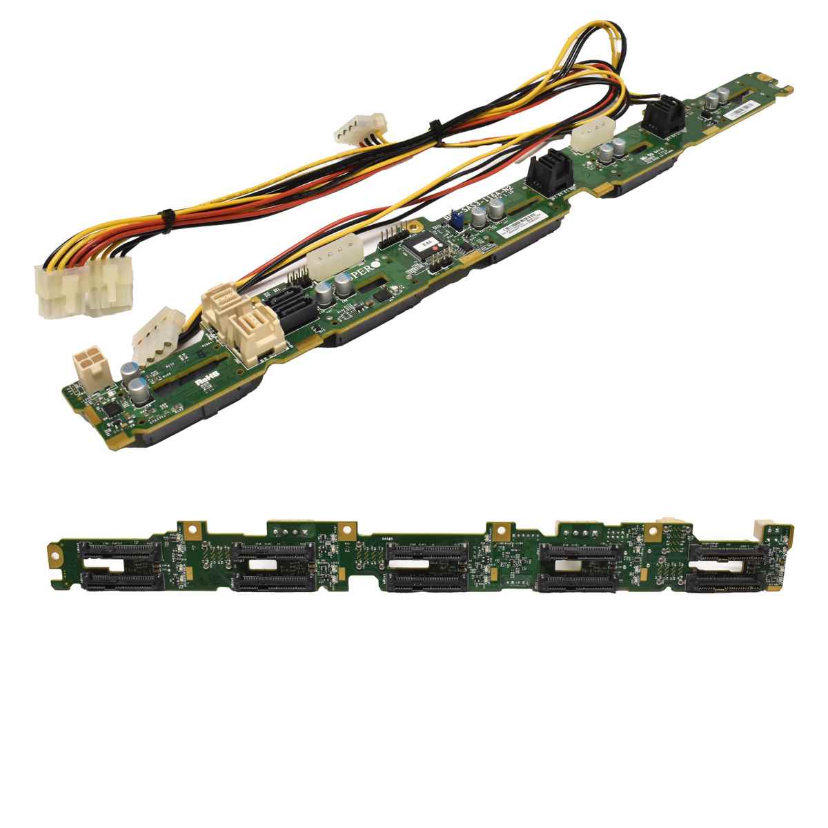 Supermicro Backplane BPN-SAS3-116A-N2 12G für CSE-119U 10x 2.5“ +2 Power Kabel Supermicro Backplane BPN-SAS3-116A-N2 12G für CSE-119U 10x 2.5“ +2 Power Kabel