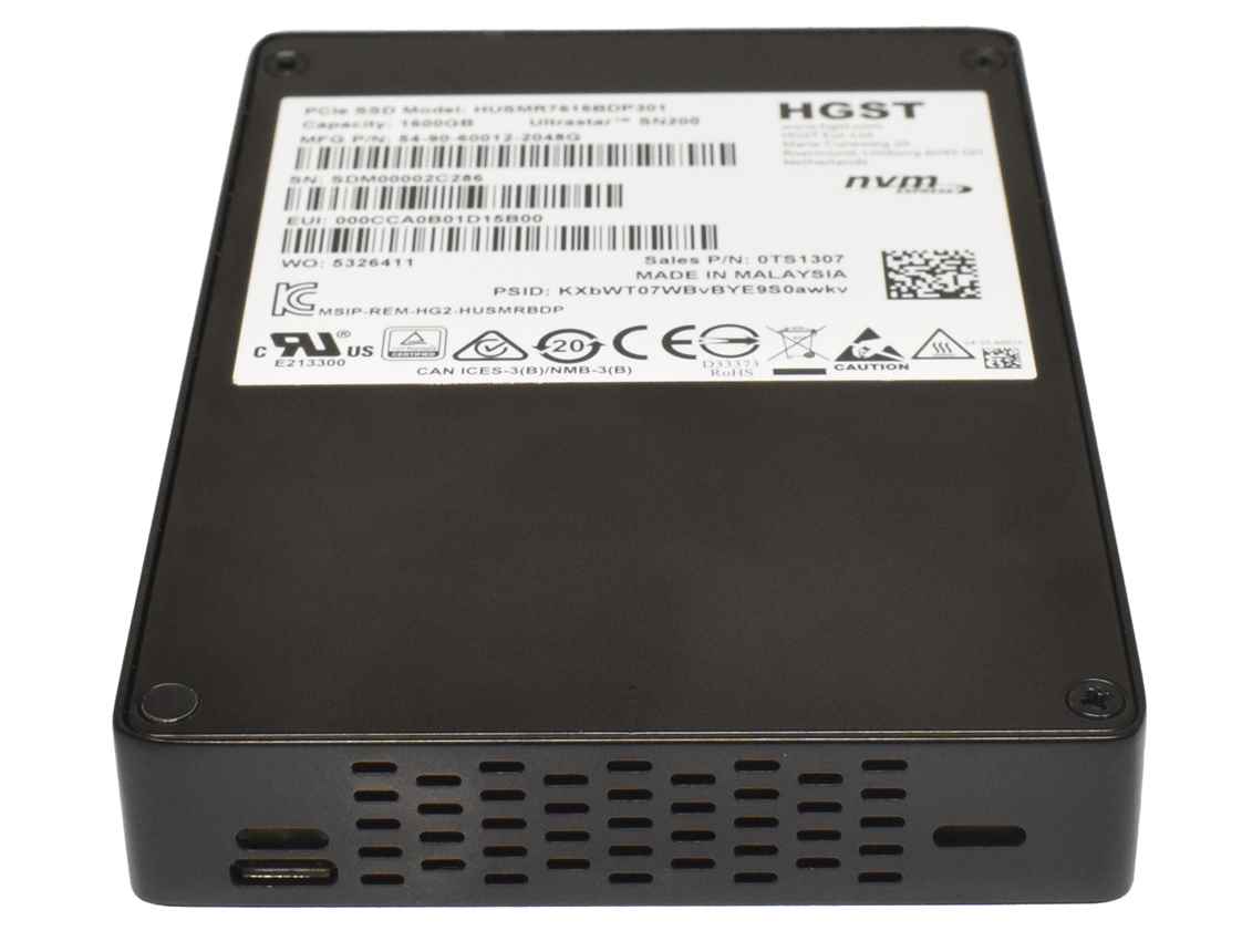 HGST 1.6TB 2.5" SAS SSD NVMe HUSMR7616BDP301 0TS1307