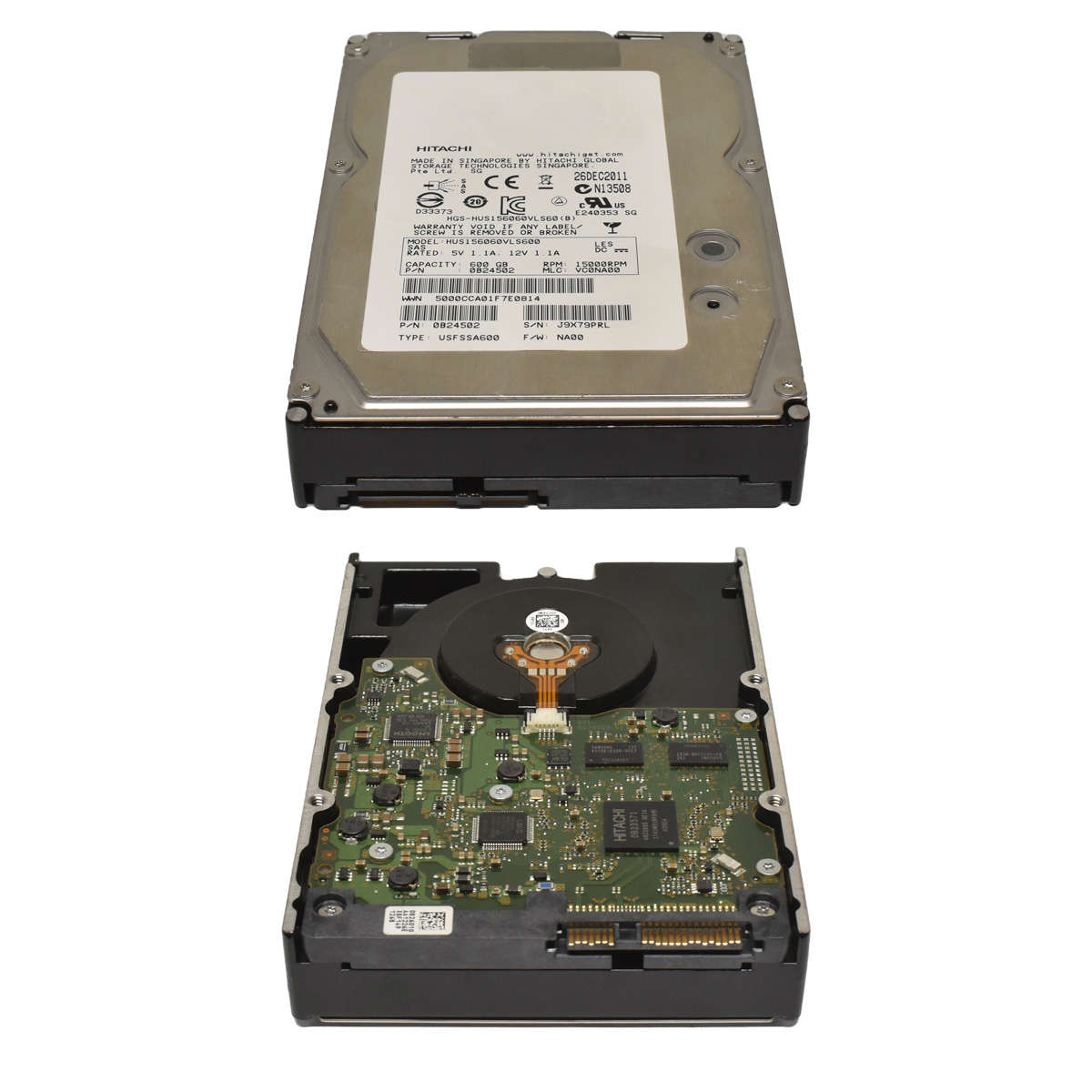 NetApp HGST 600GB SAS 3.5Zoll HDD 6Gbps 15k HUS156060VLS600