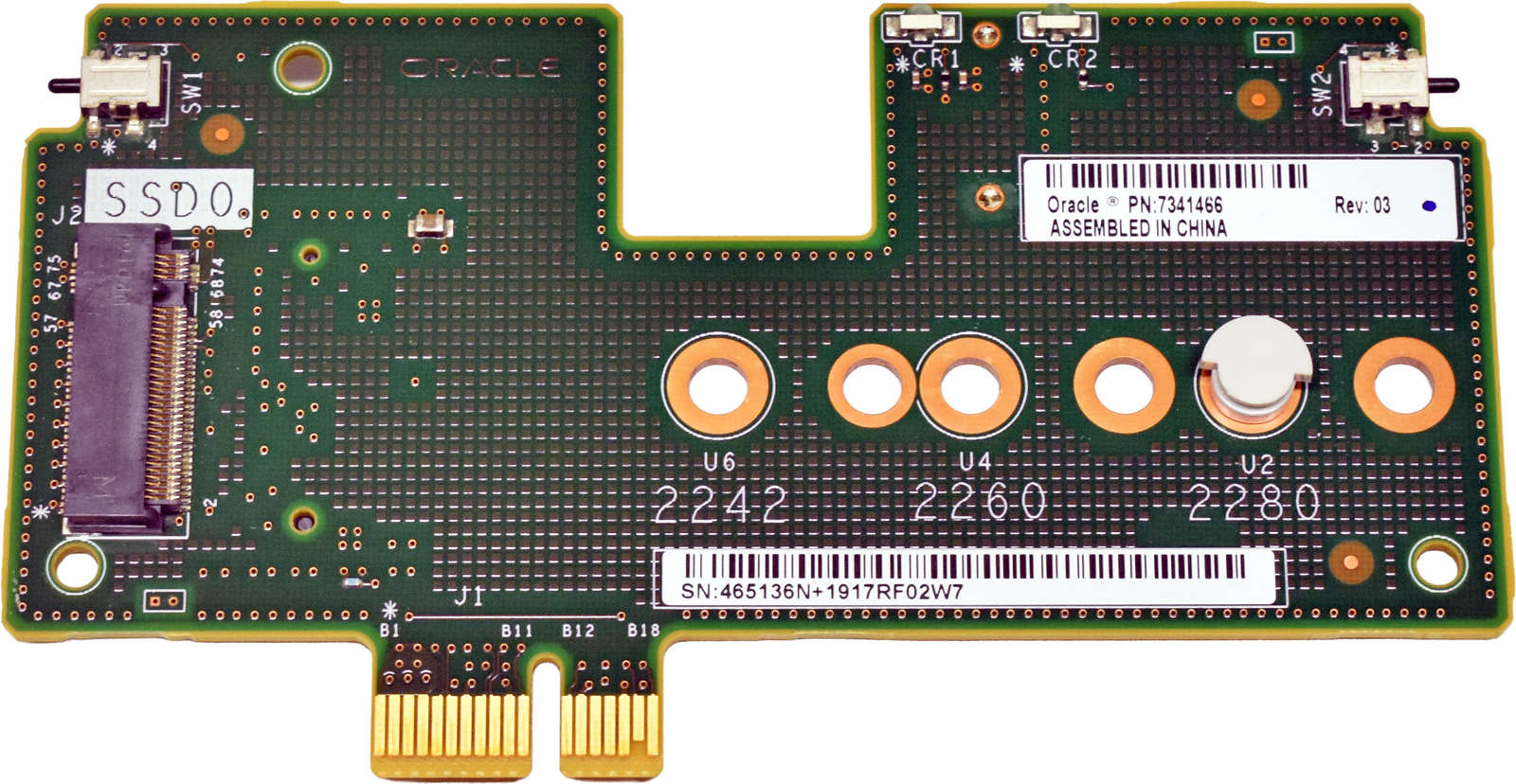 Oracle-7341466-Dual-M-2-SSD-Carrier-Board-no-SSDs-001.jpg Oracle 7341466 Dual M.2 SSD Carrier Board no SSDs