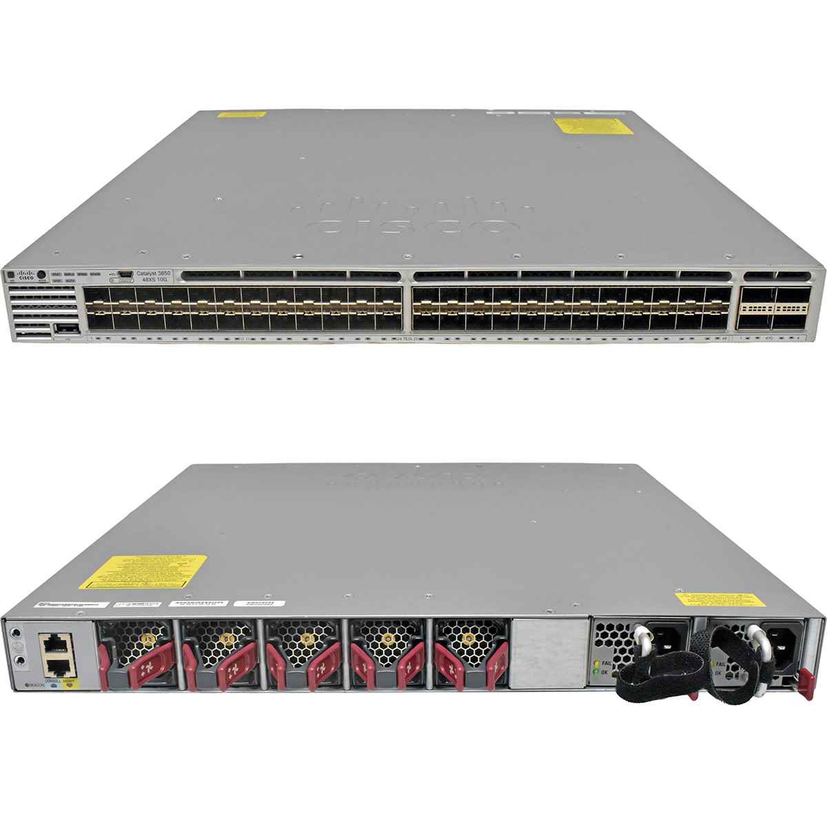 Cisco Catalyst WS-C3850-48XS-S 48-Port SFP+ 10GE Switch 4x 40G QSFP+ F to R