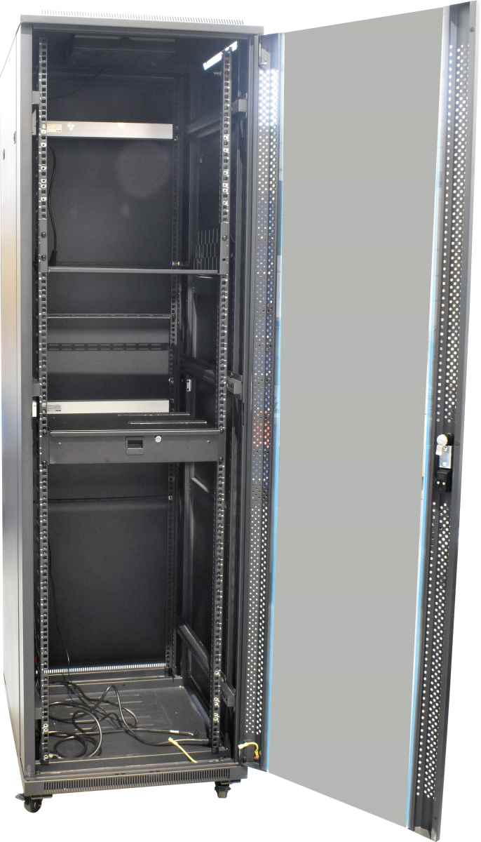 Alfaco 42U Server Rack B60cm x H205cm T82cm + FAN Unit 2x Power Strip