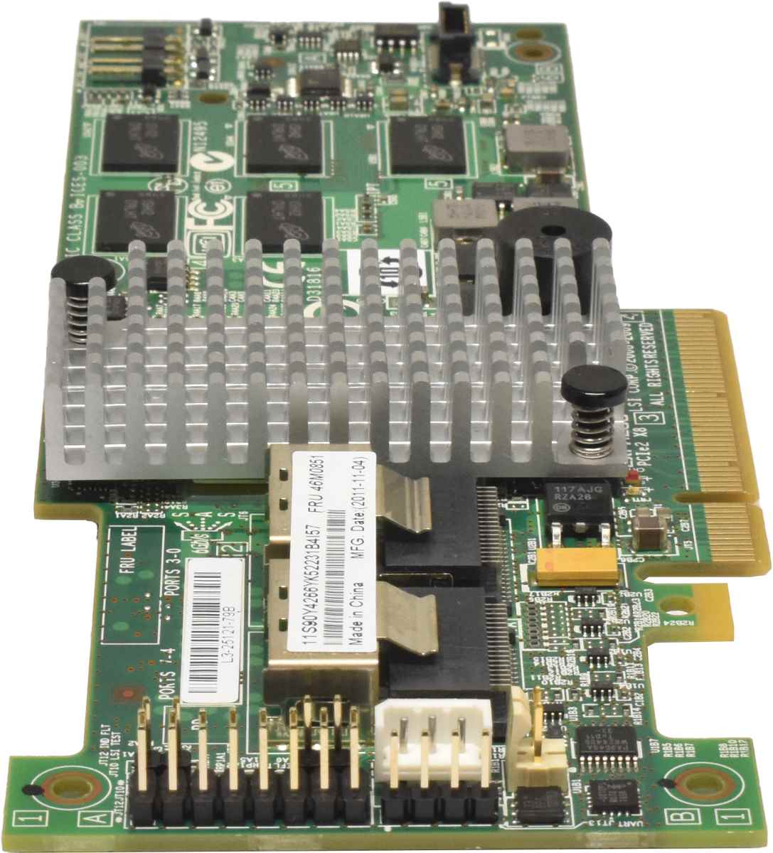 IBM ServeRAID M5015 6 Gb/s RAID Controller L3-25121-79B 46M0851 + SAS Kabel ohne Bracket IBM ServeRAID M5015 6 Gb/s RAID Controller L3-25121-79B 46M0851 + SAS Kabel ohne Bracket