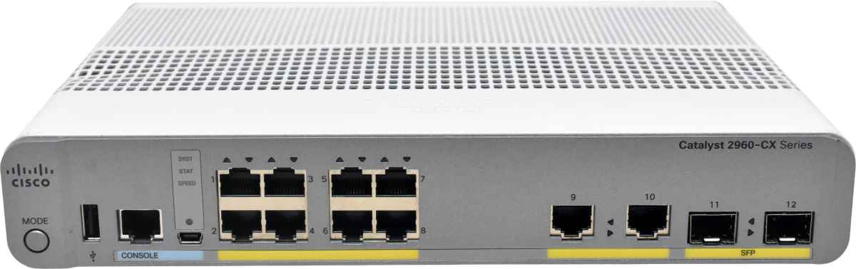 Cisco Catalyst WS-C2960CX-8TC-L 10-Port RJ-45 GE Switch 2x 1GE SFP