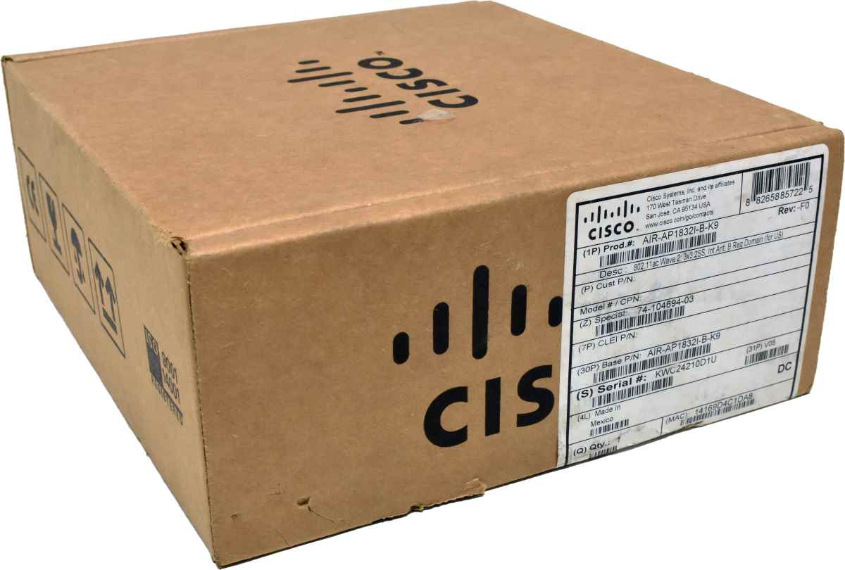 Cisco AIR-AP1832I-B-K9 802.11ac Dual Radio 2.4/5 GHz 3x3:2SS MIMO int. Ant. no PSU NEW NEU Cisco AIR-AP1832I-B-K9 802.11ac Dual Radio 2.4/5 GHz 3x3:2SS MIMO int. Ant. no PSU NEW NEU