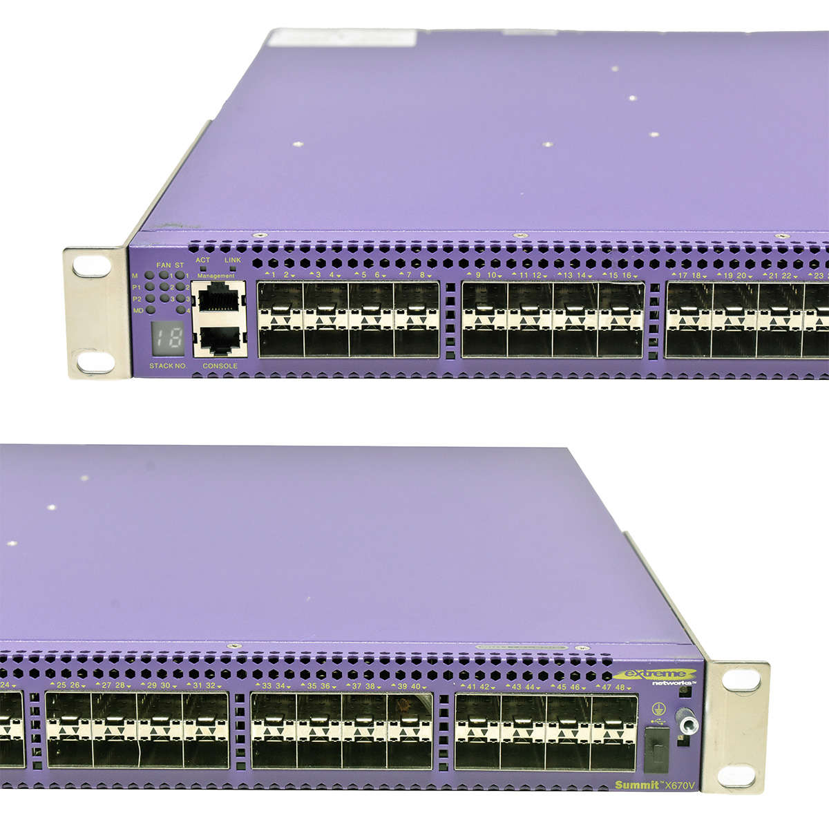 Extreme-Summit-X670V-48x-FB-17101-48-Port-SFP-10GE-006.jpg Extreme Summit X670V-48x-FB 17101 48-Port SFP+ 10GE Switch +Rack Ears