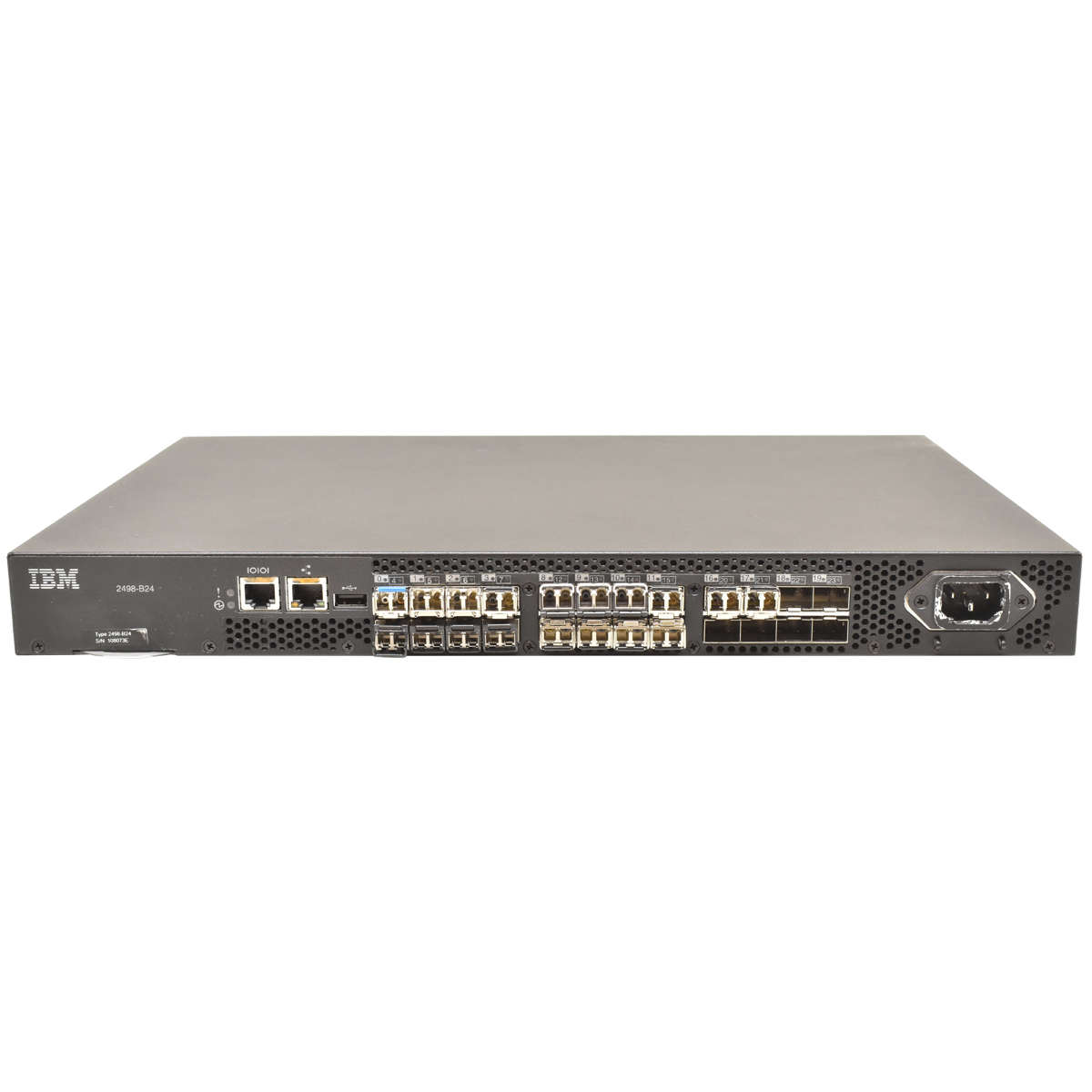 IBM-2498-B24-24E-8G-Fibre-Channel-Switch-18-x-4-8G-002.jpg IBM 2498-B24/24E 8G Fibre Channel Switch 18x 4/8G SFP Transc. 16 active Ports