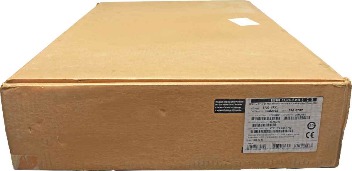 IBM 1723-1RX 39M2965 1U 17" Flat-Panel Console Kit with Optical Drive Bar +Rack Rails +Accesories NEW IBM 1723-1RX 39M2965 1U 17" Flat-Panel Console Kit with Optical Drive Bar +Rack Rails +Accesories NEW