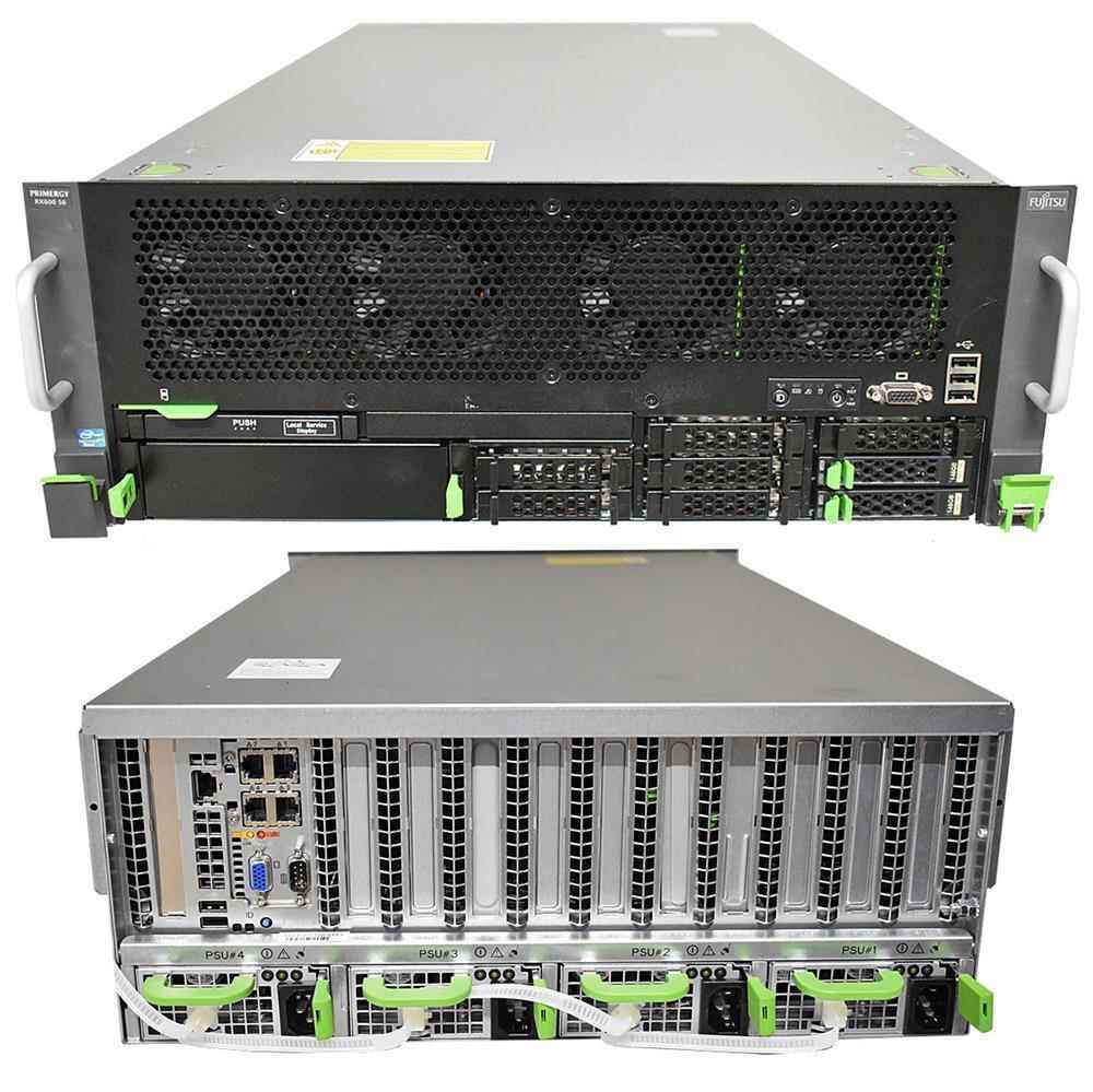 Fujitsu RX600 S6 Server 4x E7-4870 10C 2.40GHz 512GB RAM keine HDD 8x SFF 2,5 SAS 6G