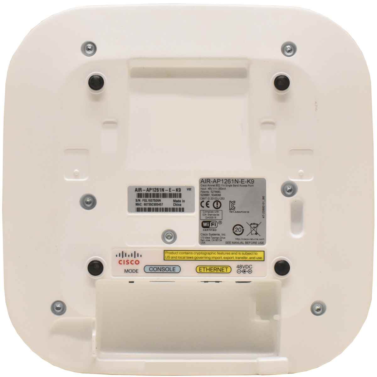 Cisco AIR-AP1261N-E-K9 Wireless Access Point WiFi Singel-Band 802.11n Cisco AIR-AP1261N-E-K9 Wireless Access Point WiFi Singel-Band 802.11n