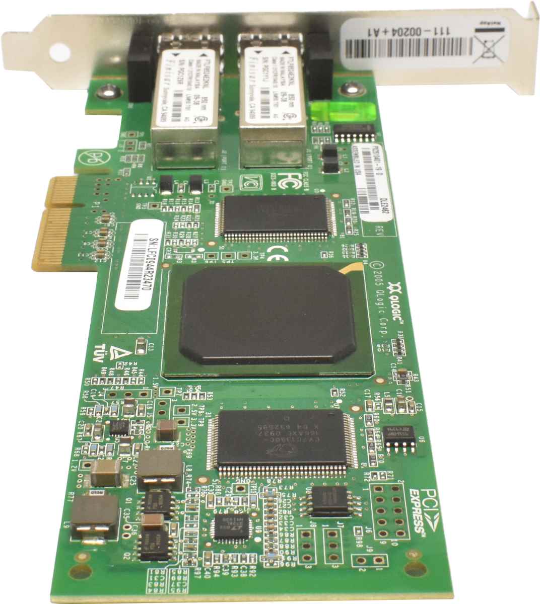 QLogic NetApp QLE2462 FC Dual-Port 4GBit PCIe x4 Host Bus Adapter PX2510401-19 D 111-00204 FP QLogic NetApp QLE2462 FC Dual-Port 4GBit PCIe x4 Host Bus Adapter PX2510401-19 D 111-00204 FP