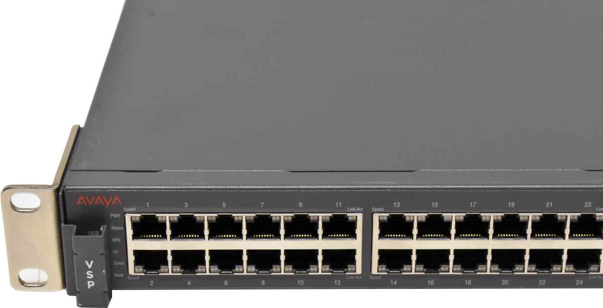 Avaya VPS 4850GTS EC4800A78-E6 48-Port RJ-45 GE Switch 2x 1G SFP 2x 10G SFP+ Rack Ears Avaya VPS 4850GTS EC4800A78-E6 48-Port RJ-45 GE Switch 2x 1G SFP 2x 10G SFP+ Rack Ears