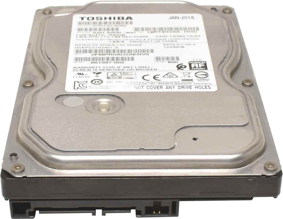 Toshiba 3.5" 500GB 7.2K 6G 32MB SATA HDD Festplatte DT01ACA050
