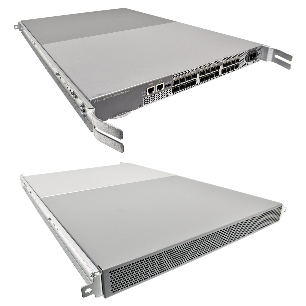 HP StorageWorks 8/8 SAN Switch HSTNM-N019 AM867A 8 aktive Ports + Plenum Modul + 2 mini GBICs HP StorageWorks 8/8 SAN Switch HSTNM-N019 AM867A 8 aktive Ports + Plenum Modul + 2 mini GBICs