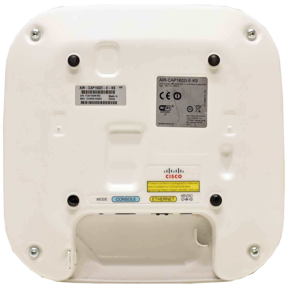 Cisco AIR-CAP1602I-E-K9 Wireless Access Point WiFi Dual-Band 802.11n Cisco AIR-CAP1602I-E-K9 Wireless Access Point WiFi Dual-Band 802.11n