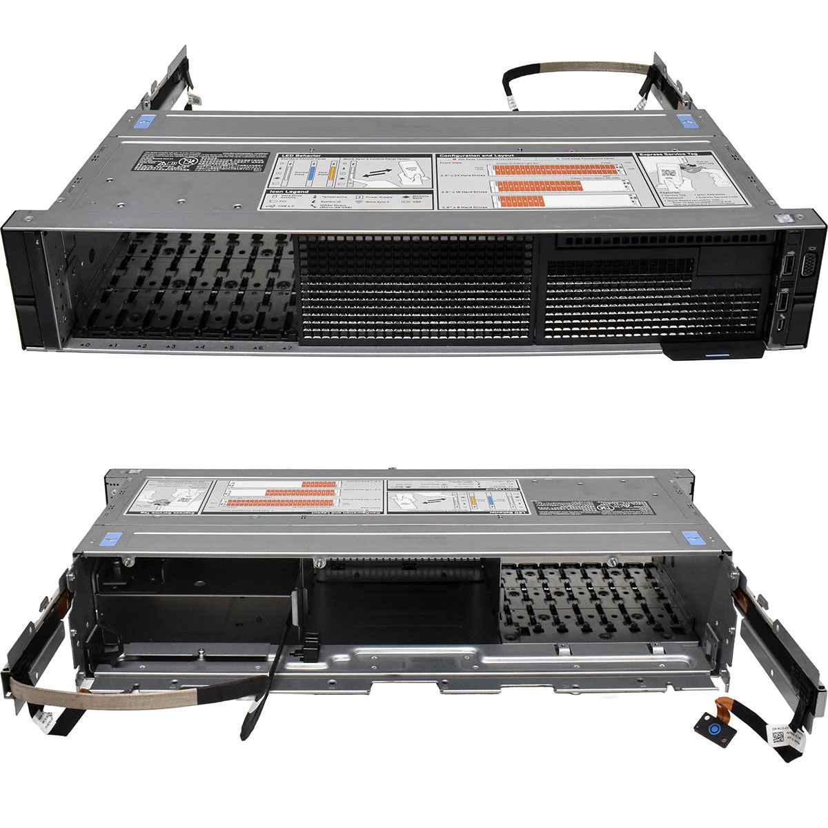 Dell PowerEdge R740xd Front Panel Cage Chassis 8x 2,5 SFF VGA 2x USB iDrac micro USB