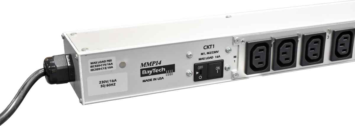 BayTech MMP14 Rack PDU Metered Single-Phase Null HE 16A 230V 20x C13 BayTech MMP14 Rack PDU Metered Single-Phase Null HE 16A 230V 20x C13