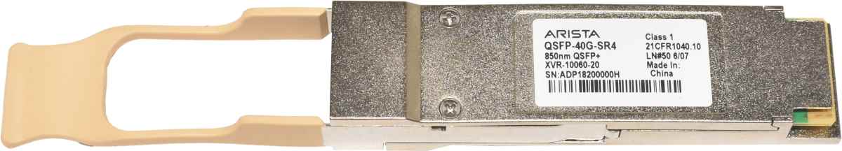 Arista QSFP-40G-SR4 40GB QSFP+ 850nm XVR-10060-20 Transceiver Arista QSFP-40G-SR4 40GB QSFP+ 850nm XVR-10060-20 Transceiver