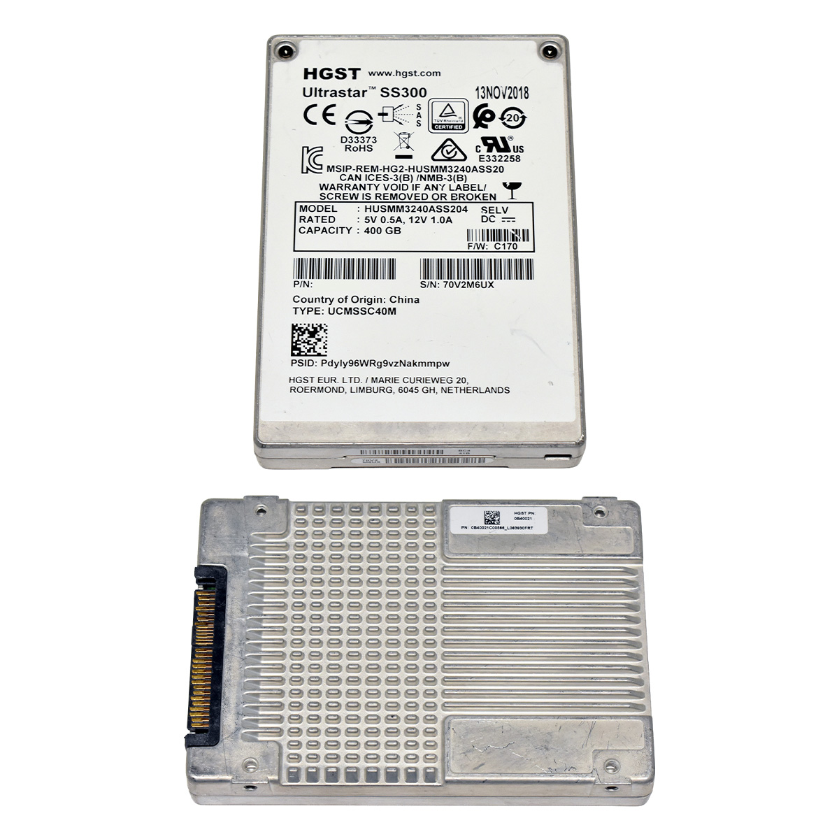 Dell EMC WD 400GB 118000545-02 HUSMM3240ASS204 2.5" 12G SAS SSD