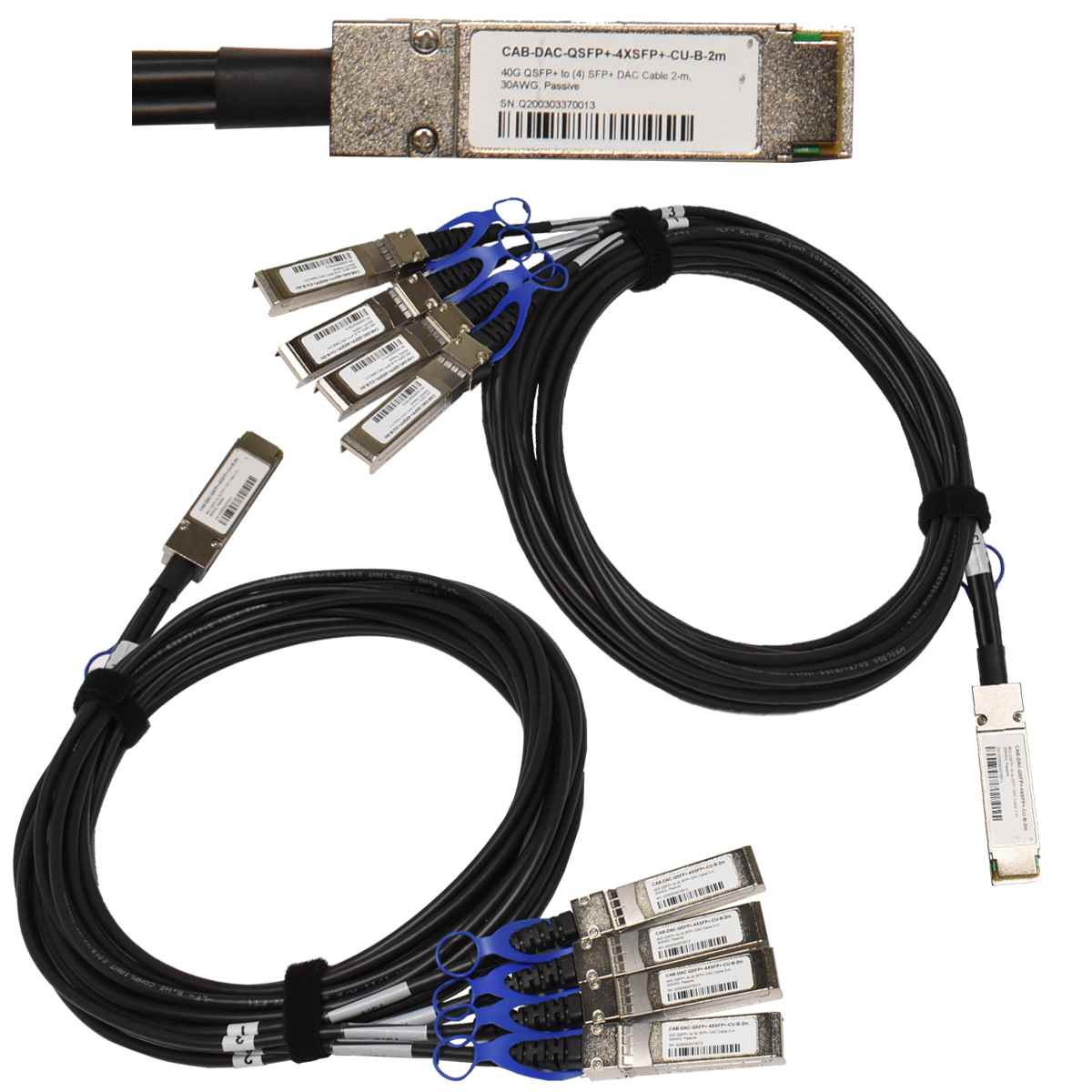 Datenkabel 2m 40G QSFP+ to 4x 10G SFP+ DAC Cable 30AWG passive Breakout PULLTAB Datenkabel 2m 40G QSFP+ to 4x 10G SFP+ DAC Cable 30AWG passive Breakout PULLTAB
