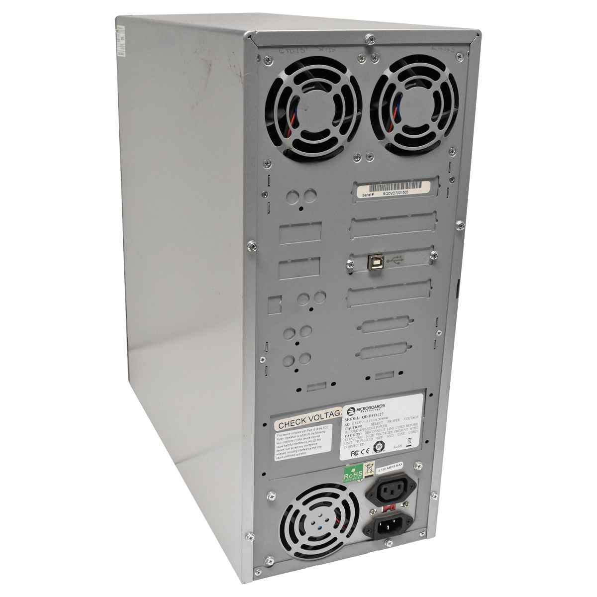 Microboards QD-DVD-127 1 DVD ROM to 7 DVD RW Duplicator, Burn Speed 22x DVD / 48x CD