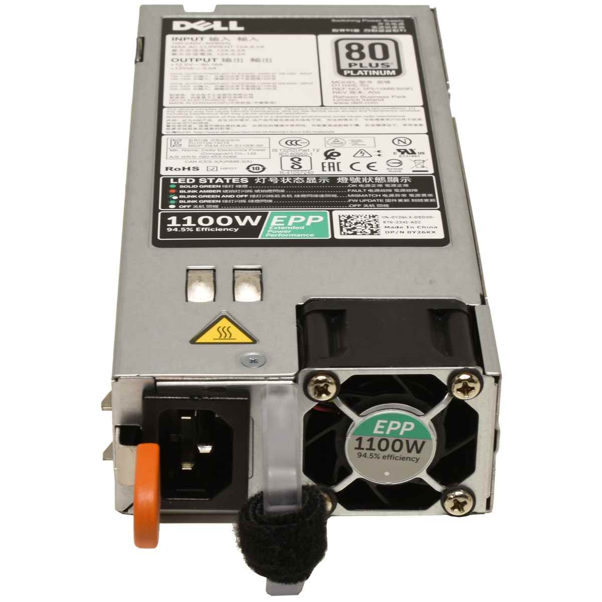 DELL 1600Watt Power Supply/Netzteil 095HR5 95HR5 für PowerEdge C4130 T630 R630 R730 R730XD R830 R530 DELL 1100Watt Power Supply/Netzteil 0Y26KX Y26KX für PowerEdge C4130 R630 R730 R730XD R830 R530