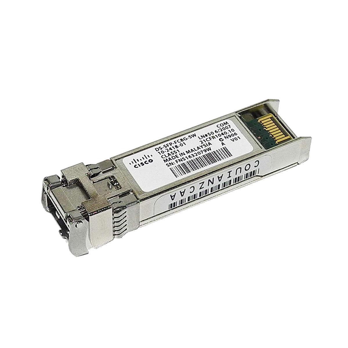 Original-Cisco-DS-SFP-FC8G-SW-SFP-1000Base-SX-8GB-003.jpg Original Cisco DS-SFP-FC8G-SW SFP+ 1000Base-SX 8GB Transceiver 10-2418-01 10-2418-02
