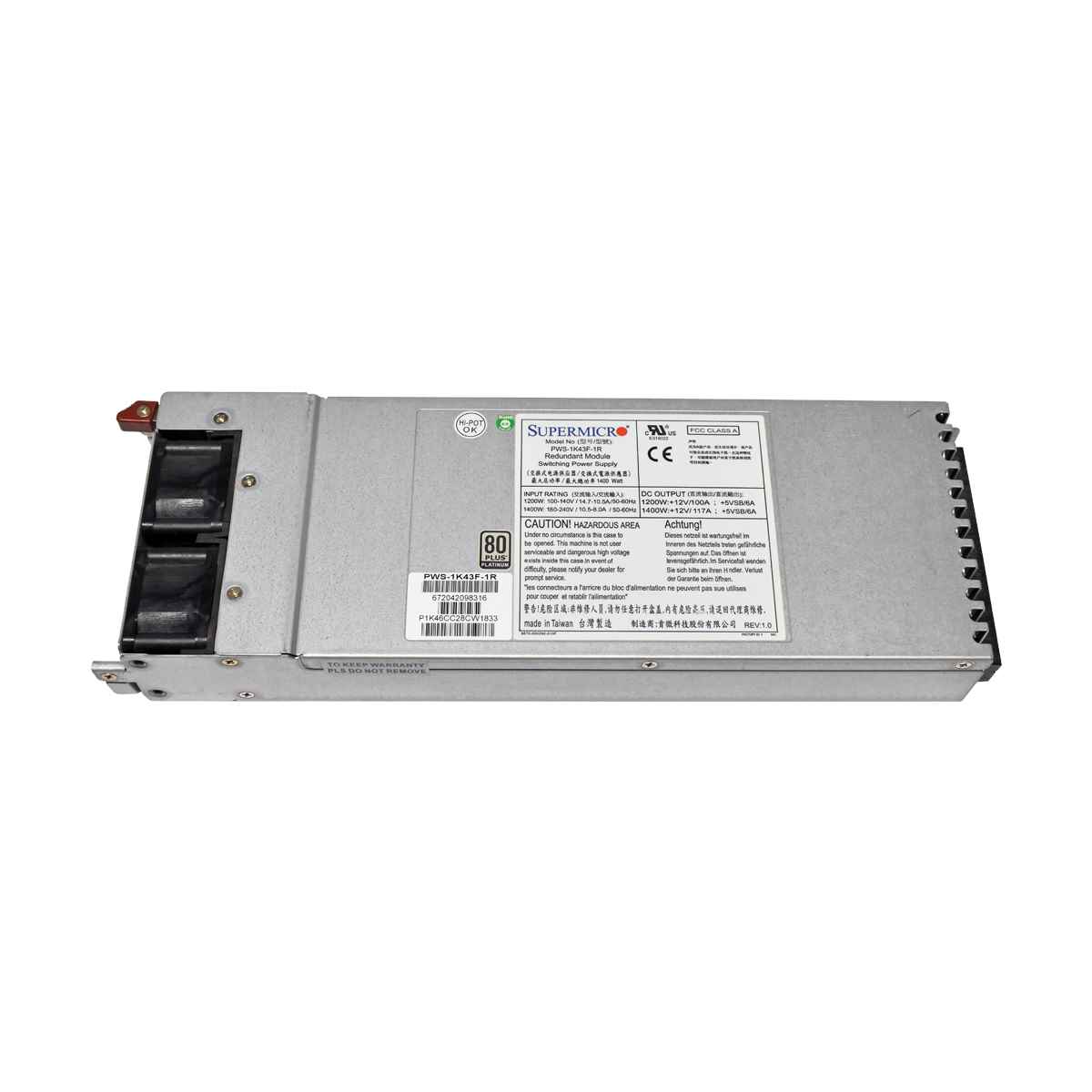 Supermicro 1400W Netzteil Power Supply PWS-1K43F-1R 672042098316 Supermicro 1400W Netzteil Power Supply PWS-1K43F-1R 672042098316