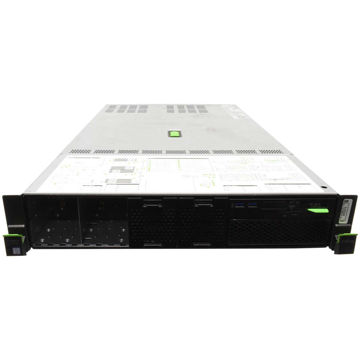 Fujitsu-Primergy-RX2540-M4-Server-2xGOLD-6140-64GB-001.jpg Fujitsu Primergy RX2540 M4 Server no CPU & RAM no HDD 2x Kühler 8x 2,5" SFF
