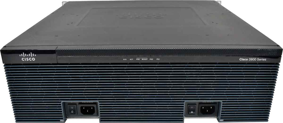 Cisco 3945-Chassis + Modul C3900-SPE150/K9 4x Modul SM32A 10x HWIC16A 2x PSU Cisco 3945-Chassis + Modul C3900-SPE150/K9 4x Modul SM32A 10x HWIC16A 2x PSU