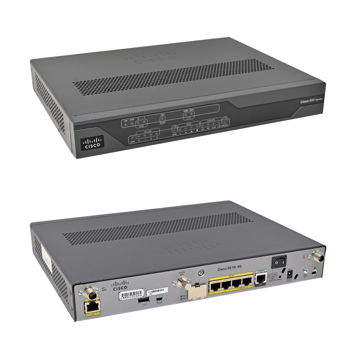 Cisco C881G-4G-GA-K9 4-Port Fast Ethernet Integrated Services Router + Netzteil + Antenne Cisco C881G-4G-GA-K9 4-Port Fast Ethernet Integrated Services Router + Netzteil + Antenne