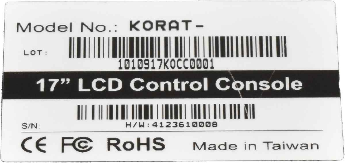 Haitwin-Delphin Korat 17" KVM Rack Console DE Keyboard +Rack Rails +PSU