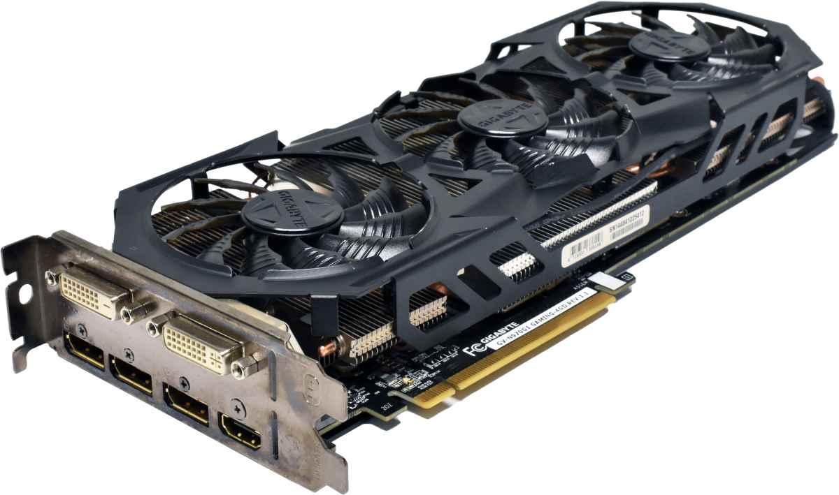 Gigabyte Windforce GV-N970G1 GAMINIG-4GD NVIDIA Geforce GTX 970 Graphics Card GM204 4GB GDDR5 PCIe 3.0 x16 HDMI 2x DVI 3x DP Gigabyte Windforce GV-N970G1 GAMINIG-4GD NVIDIA Geforce GTX 970 Graphics Card GM204 4GB GDDR5 PCIe 3.0 x16 HDMI 2x DVI 3x DP