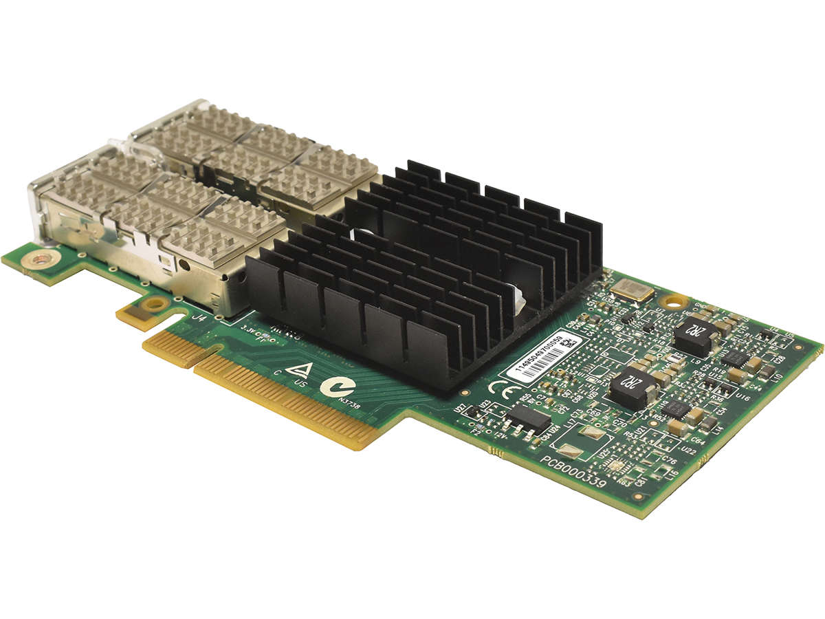 Fujitsu-CA05954-2102-A3C40136900-Dual-Port-FDR-54G-003.jpg Fujitsu CA05954-2102 A3C40136900 Dual-Port FDR 54G QSFP+ Infiniband HCA Network Adapter PCIe x8 ohne Bracket