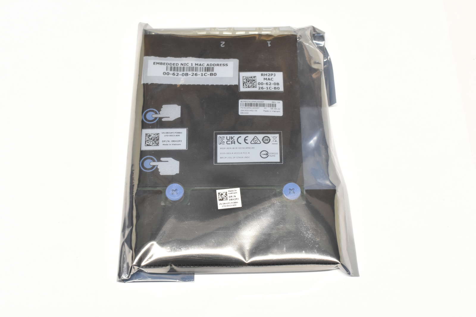 Dell-Broadcom-57414-25-GHz-Dual-Port-Fiber-rNDC-0R-002.jpg Dell Broadcom 57414 25 GHz Dual Port Fiber rNDC 0RH2PJ BCM957414M4140DDT Network Daughter Card NEW